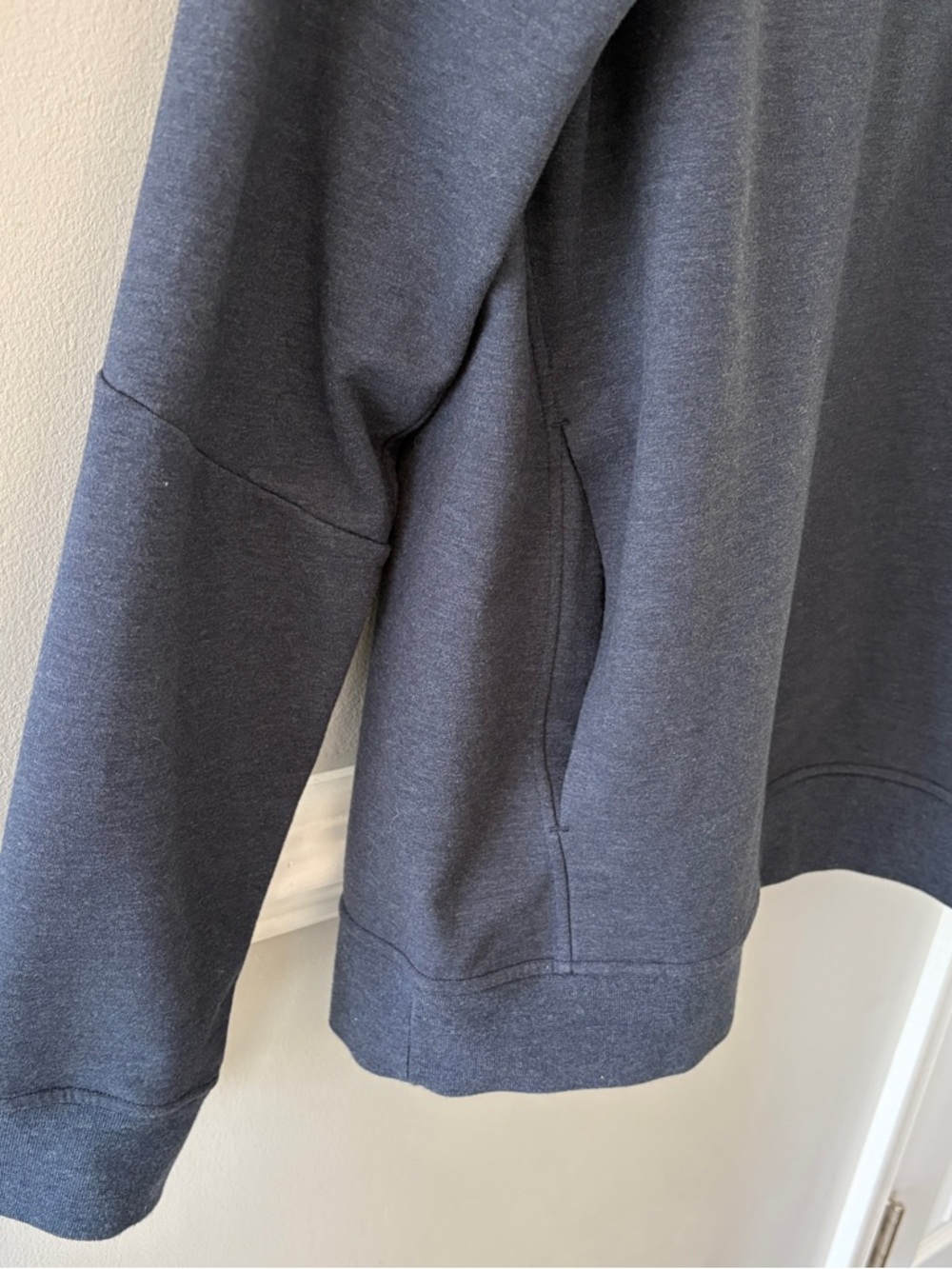 Lululemon City Sweat Pullover Hoodie Navy Blue Athletic Sweatshirt Mens Large - Picture 3 of 5